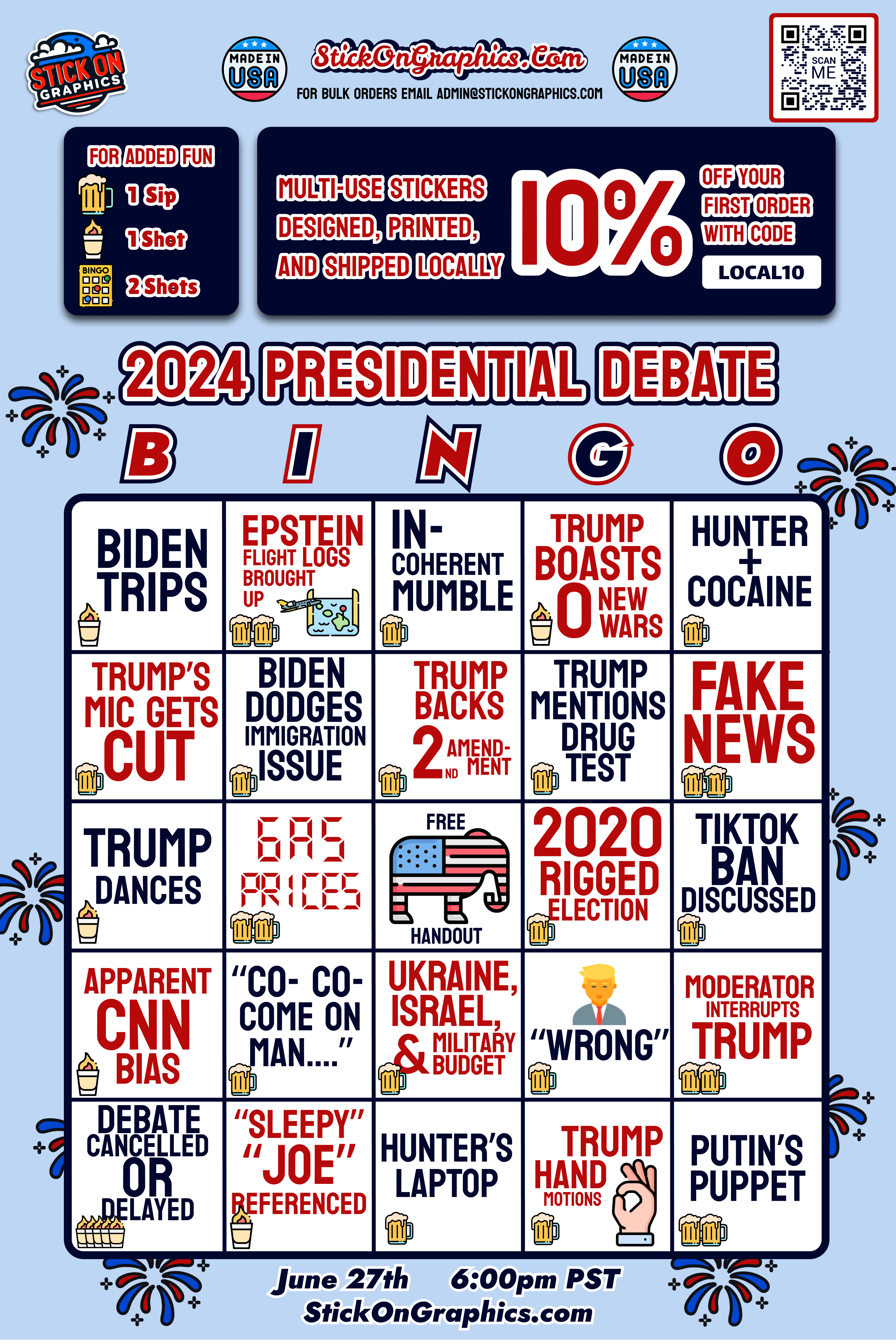 2025 Presidential Debate Drinking Game Download Faith Cameron