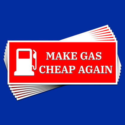 Close-up of Make Gas Cheap Again bumper sticker, image 3