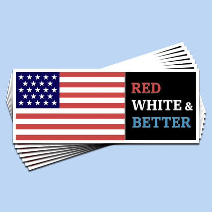 Red, White, and Better bumper sticker, image 3